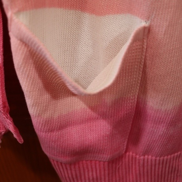 Ombre Colorful Distressed Ombre Cardigan Sweater Lightweight XXL Trendy - Picture 6 of 10